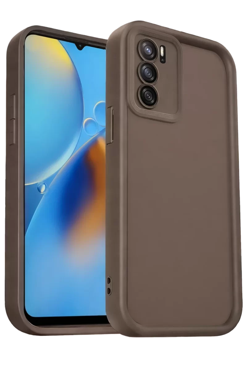 Newface Oppo A16 Kılıf Viera Silikon - Kahverengi