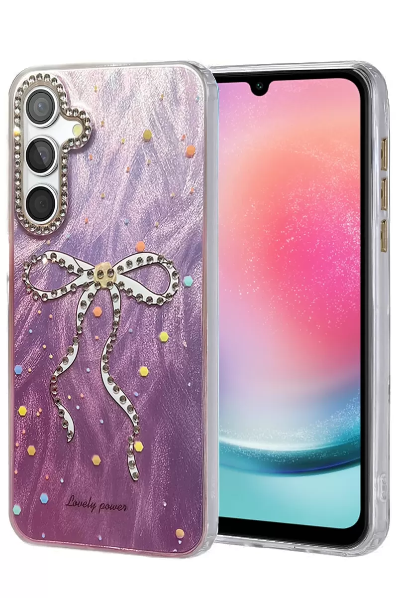 Newface Samsung Galaxy A24 4G Kılıf Blade Aynalı Desenli Kapak - Desen 1