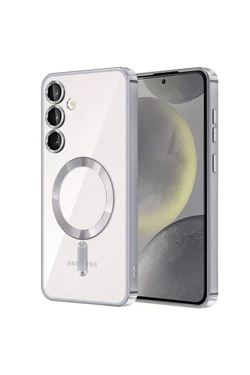 Newface Samsung Galaxy S24 Kılıf Kross Magneticsafe Kapak - Gümüş