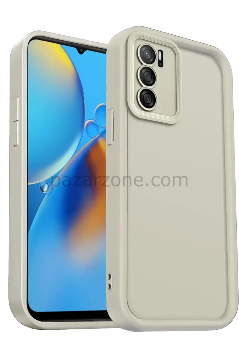 Newface Oppo A16 Kılıf Viera Silikon - Krem