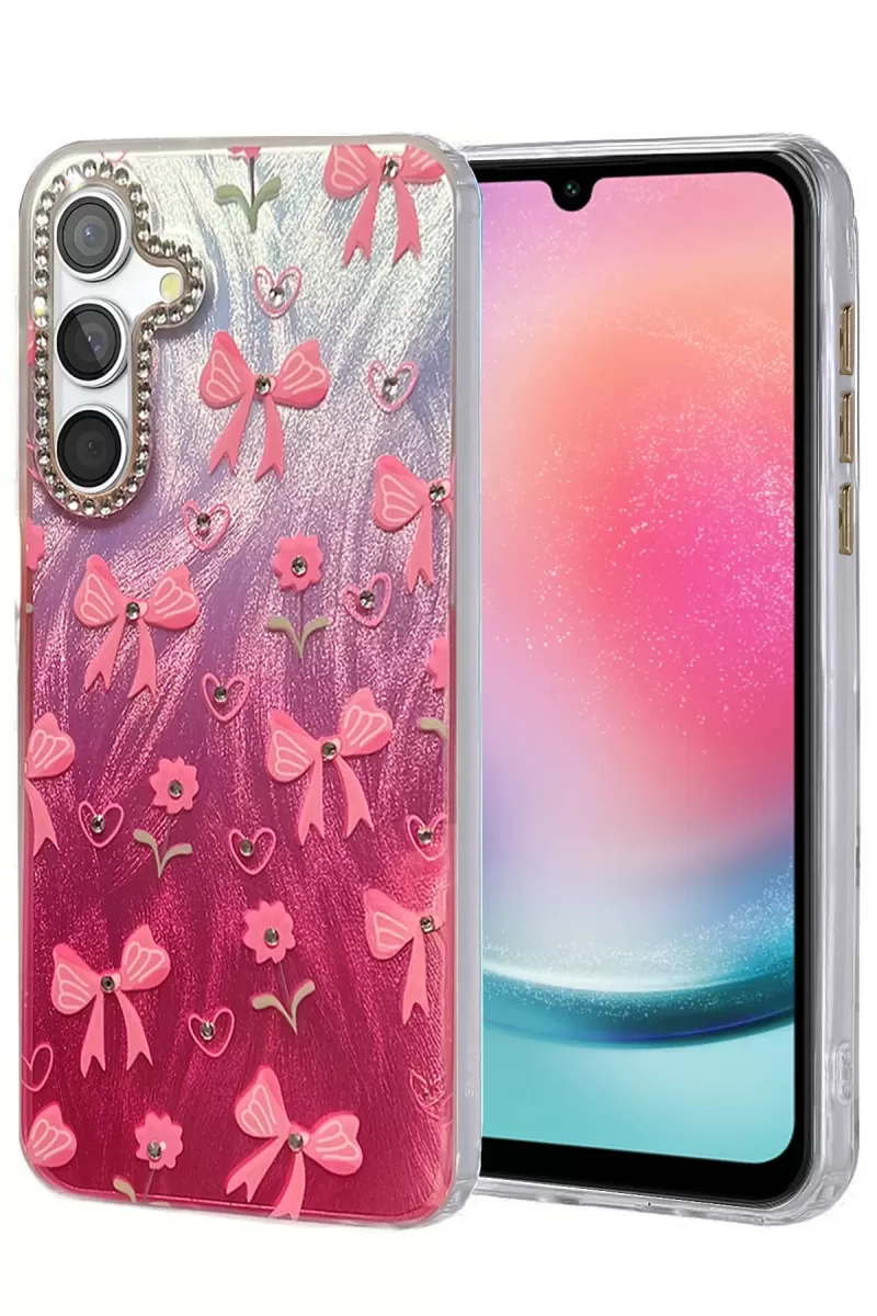 Newface Samsung Galaxy A24 4G Kılıf Blade Aynalı Desenli Kapak - Desen 3