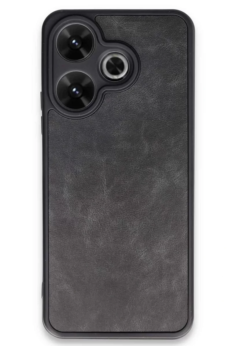 Newface Xiaomi Redmi 13 4G Kılıf Aras Deri Kapak - Siyah