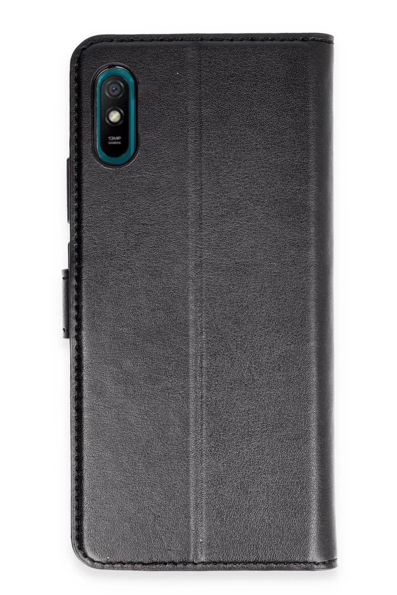 Newface Xiaomi Redmi 9A Kılıf Trend S Plus Kapaklı Kılıf - Siyah