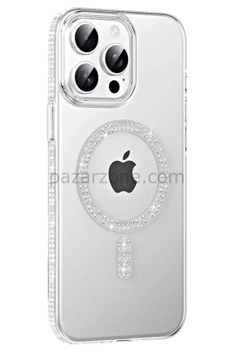 Joko Apple iPhone 15 Pro Move Taşlı Magsafe Kapak - Natural Grey