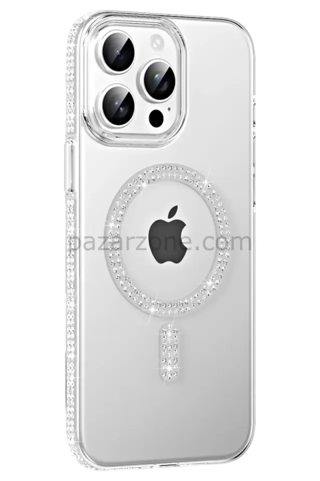 Joko Apple iPhone 15 Pro Move Taşlı Magsafe Kapak - Natural Grey