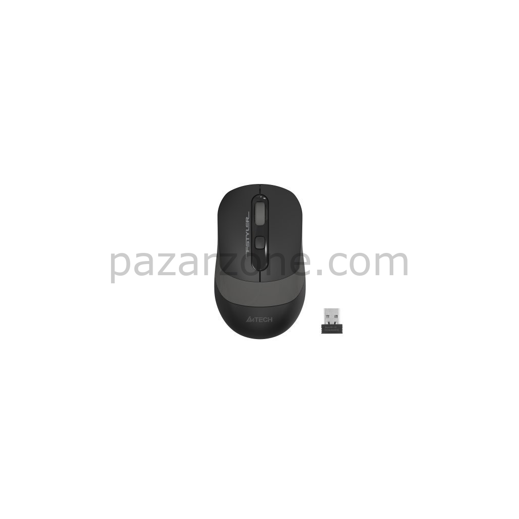 A4 TECH FG10, Grey, FSTYLER, 2,4Ghz Kablosuz, Optik Mouse, 10-15Metre, 4 Buton, Nano Alıcı
