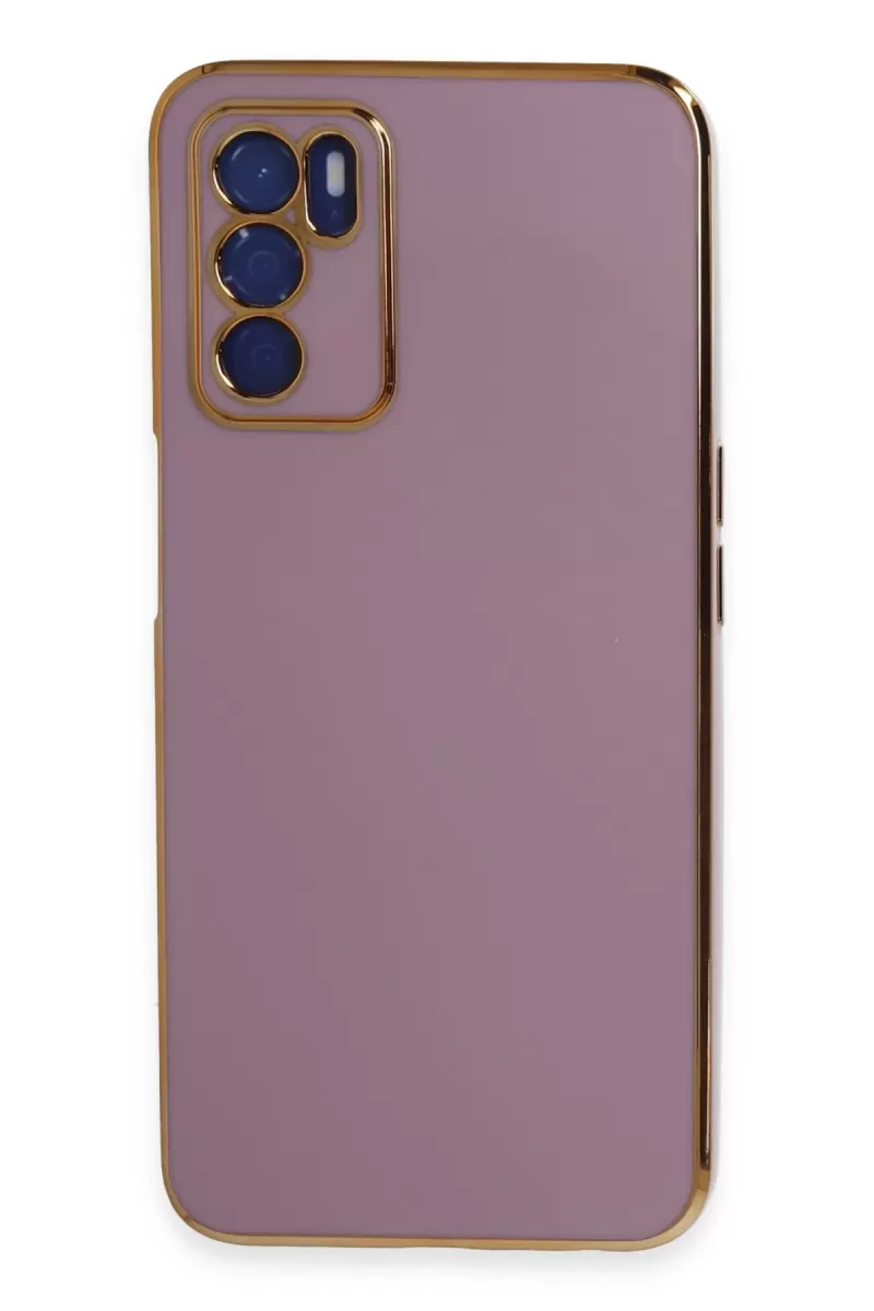 Newface Oppo A16 Kılıf Volet Silikon - Mor