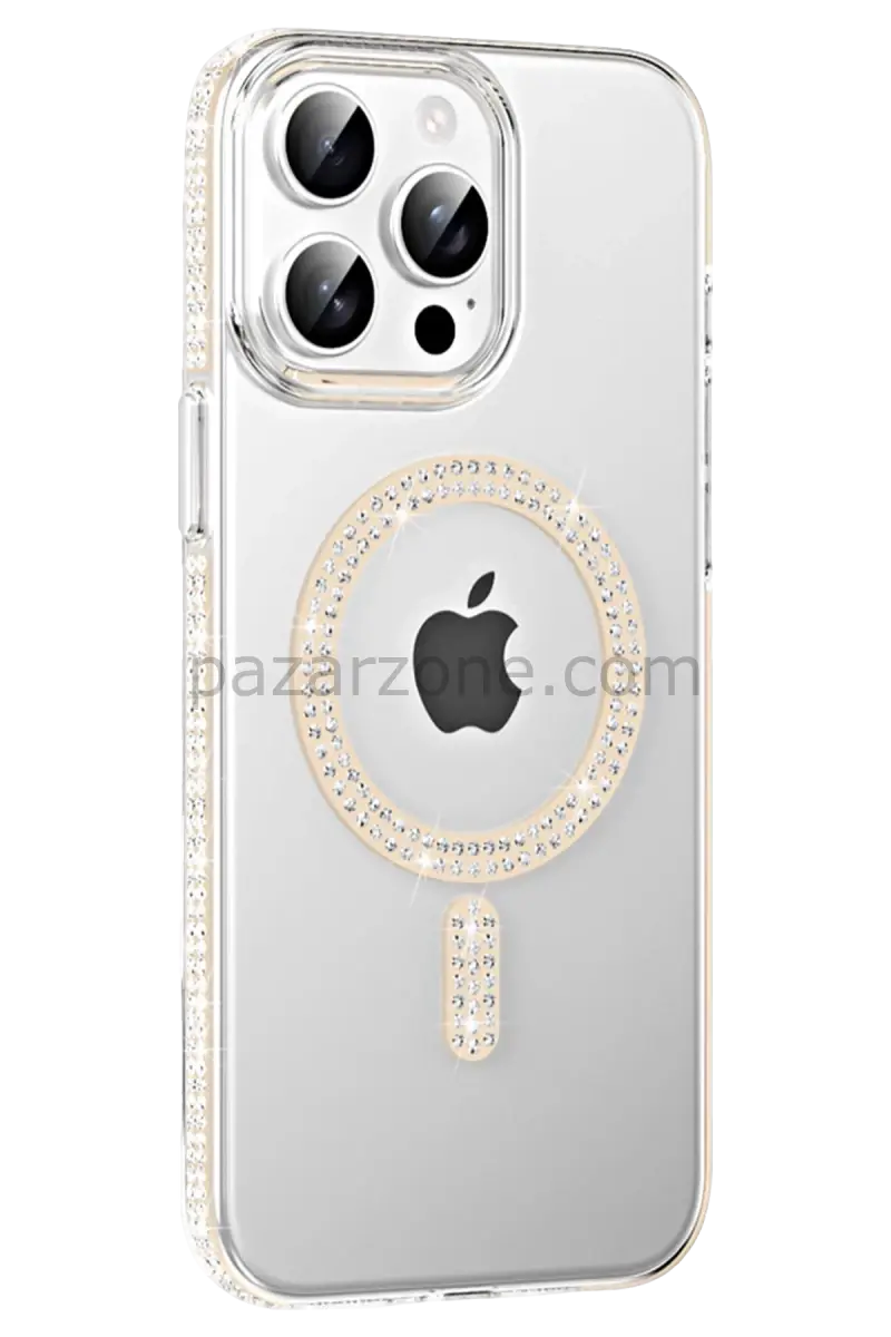 Joko Apple iPhone 15 Pro Move Taşlı Magsafe Kapak - Pembe