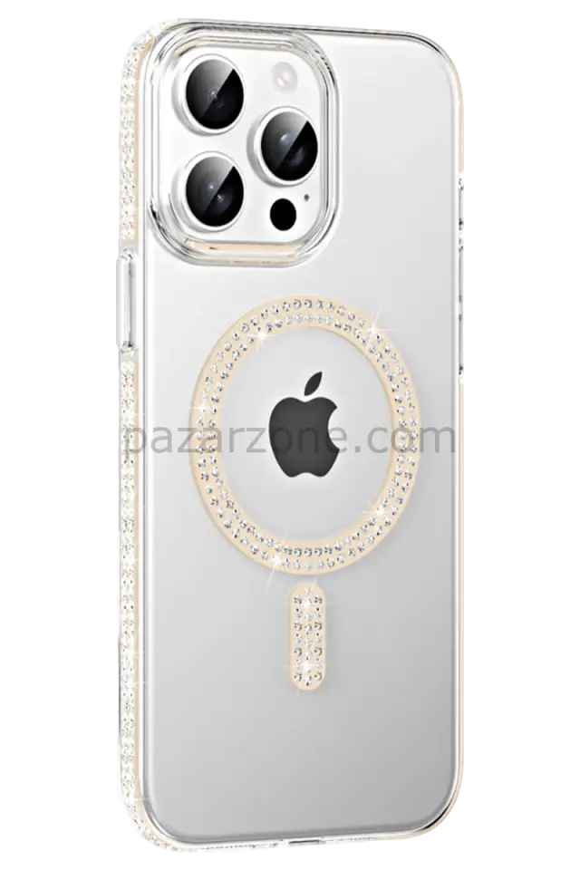 Joko Apple iPhone 15 Pro Move Taşlı Magsafe Kapak - Pembe