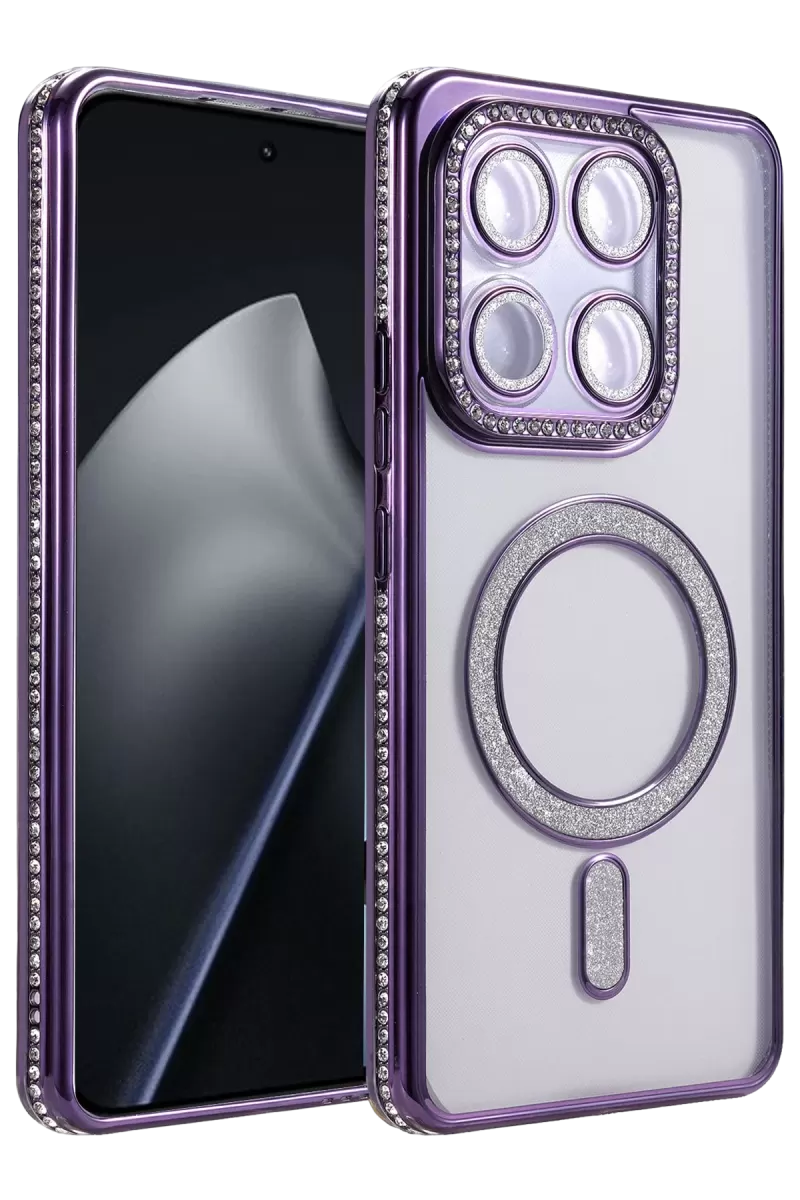 Newface Xiaomi Mi 15T Pro Joke Simli Magneticsafe Kılıf - Derin Mor