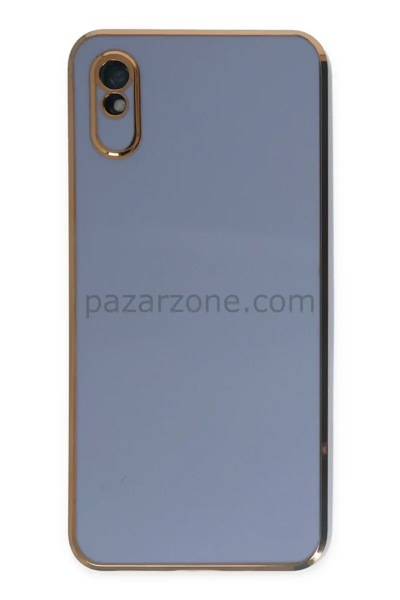 Newface Xiaomi Redmi 9A Kılıf Volet Silikon - Mavi