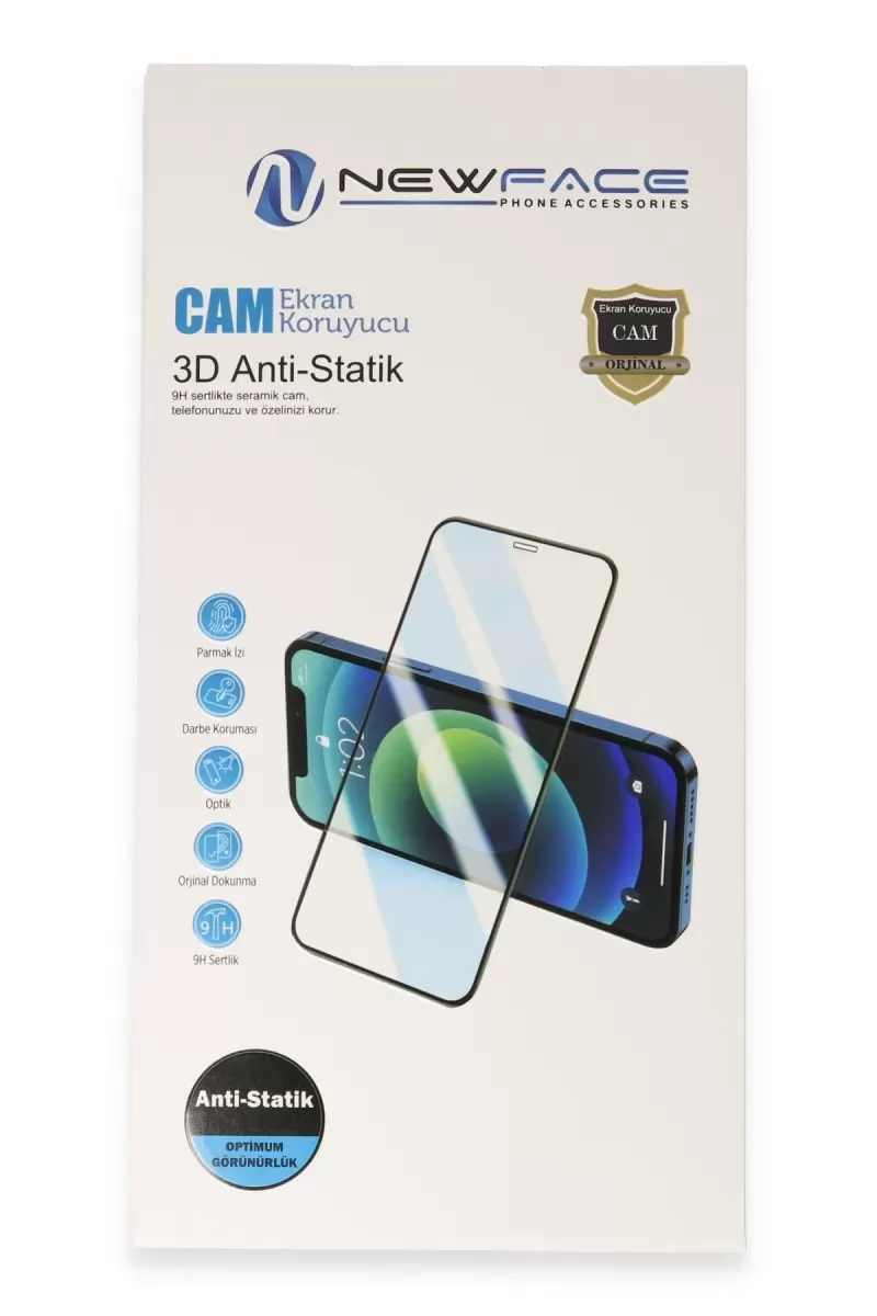 Newface Samsung Galaxy S26 Ultra 3D Antistatik Cam Ekran Koruyucu - Siyah
