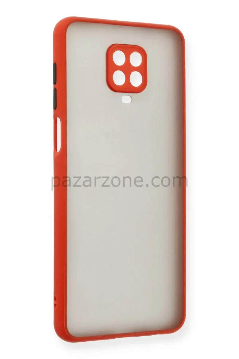 Newface Xiaomi Redmi Note 9 Pro Kılıf Montreal Silikon Kapak - Kırmızı