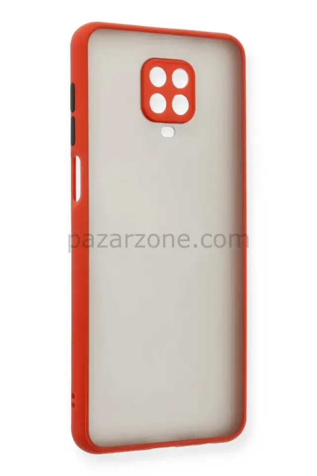 Newface Xiaomi Redmi Note 9 Pro Kılıf Montreal Silikon Kapak - Kırmızı