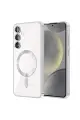 Newface Samsung Galaxy S24 Kılıf Kross Magneticsafe Kapak - Titan Gri