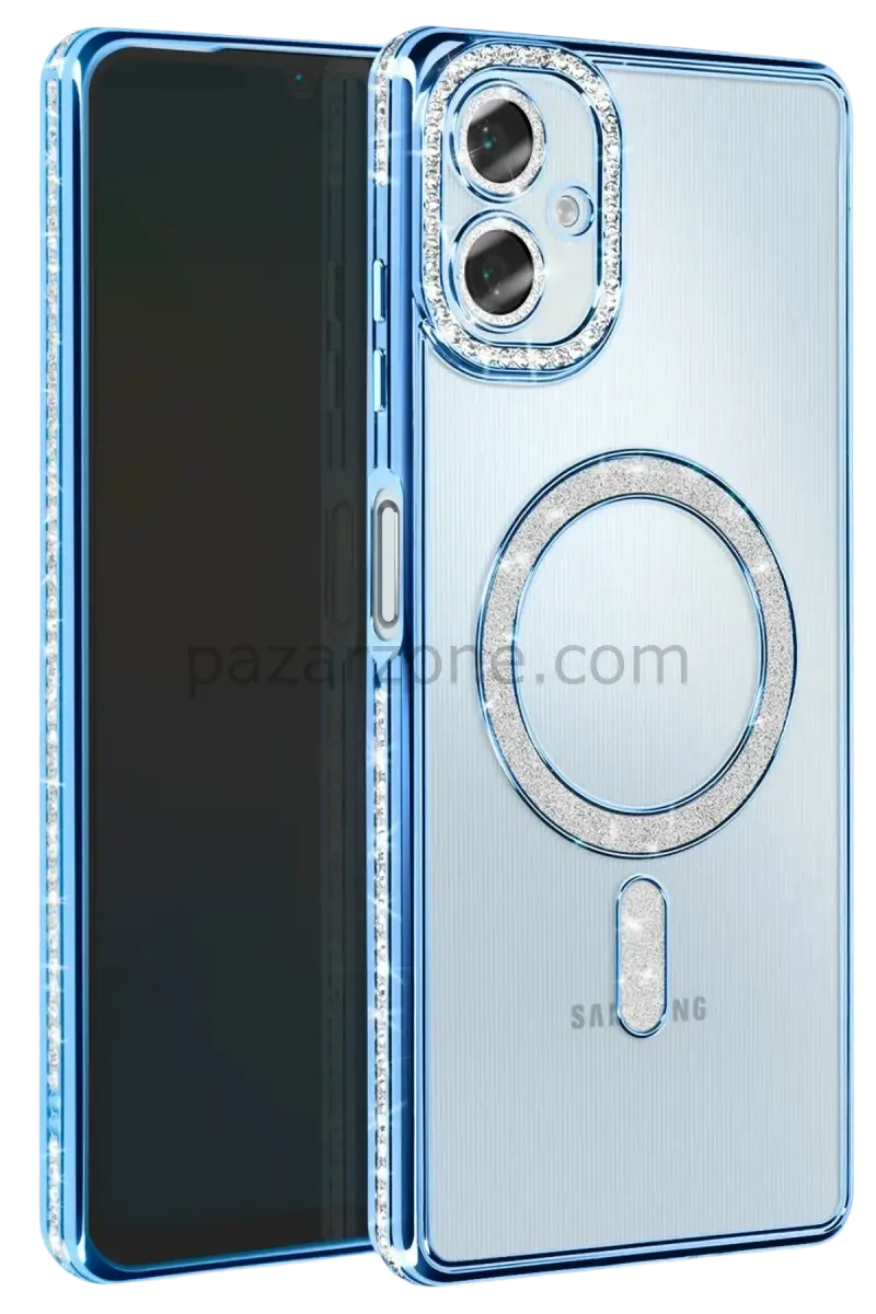 Newface Samsung Galaxy A06 Joke Simli Magneticsafe Kılıf - Mavi