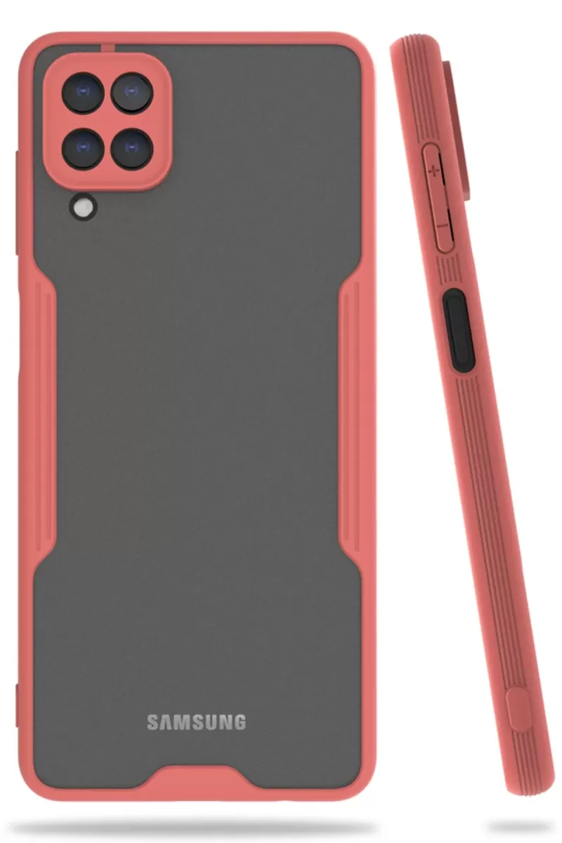 Newface Samsung Galaxy A22 Kılıf Platin Silikon - Pembe