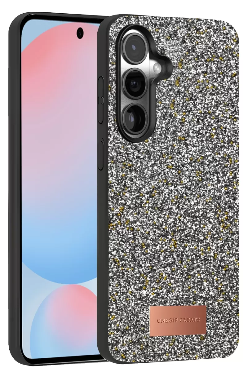 Onegif Samsung Galaxy S24 Plus Bright Simli Kapak - Gold