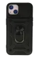 Newface Apple iPhone 13 Kılıf Pars Lens Yüzüklü Silikon - Siyah