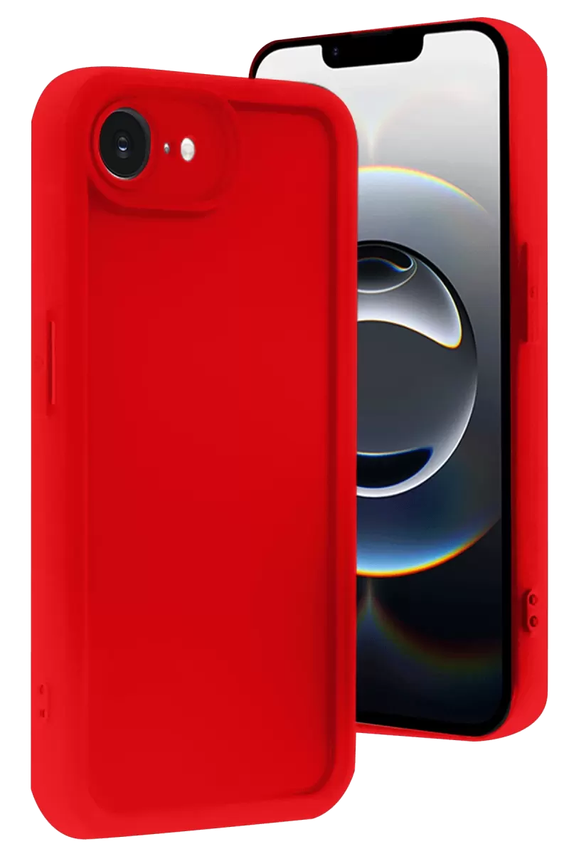 Newface Apple iPhone 16E Kılıf Viera Silikon - Kırmızı