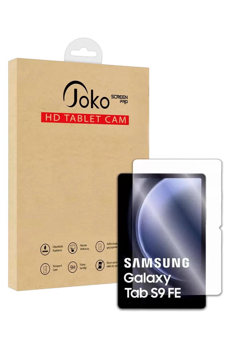 Joko Samsung Galaxy X610 Tab S9 FE Plus 12.4 HD Tablet Cam Ekran Koruyucu - Şeffaf