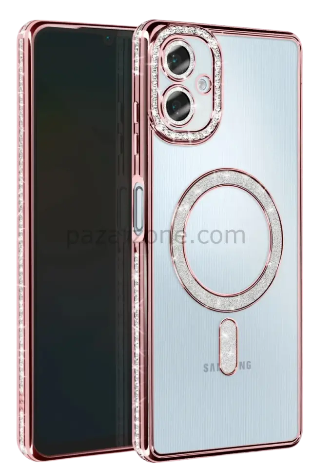 Newface Samsung Galaxy A06 Joke Simli Magneticsafe Kılıf - Pembe