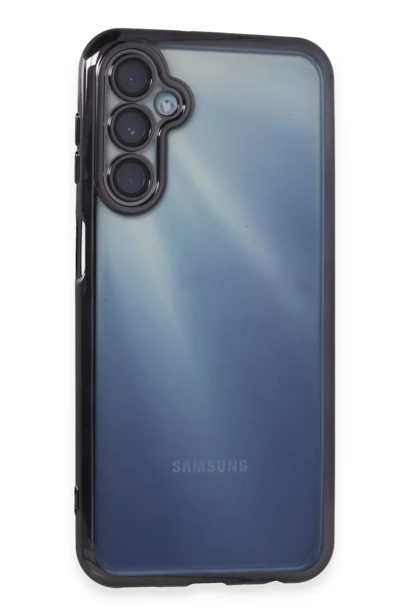 Newface Samsung Galaxy A15 4G Kılıf Razer Lensli Silikon - Mor
