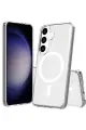 Newface Samsung Galaxy S24 Kılıf Magneticsafe Şeffaf Silikon - Şeffaf