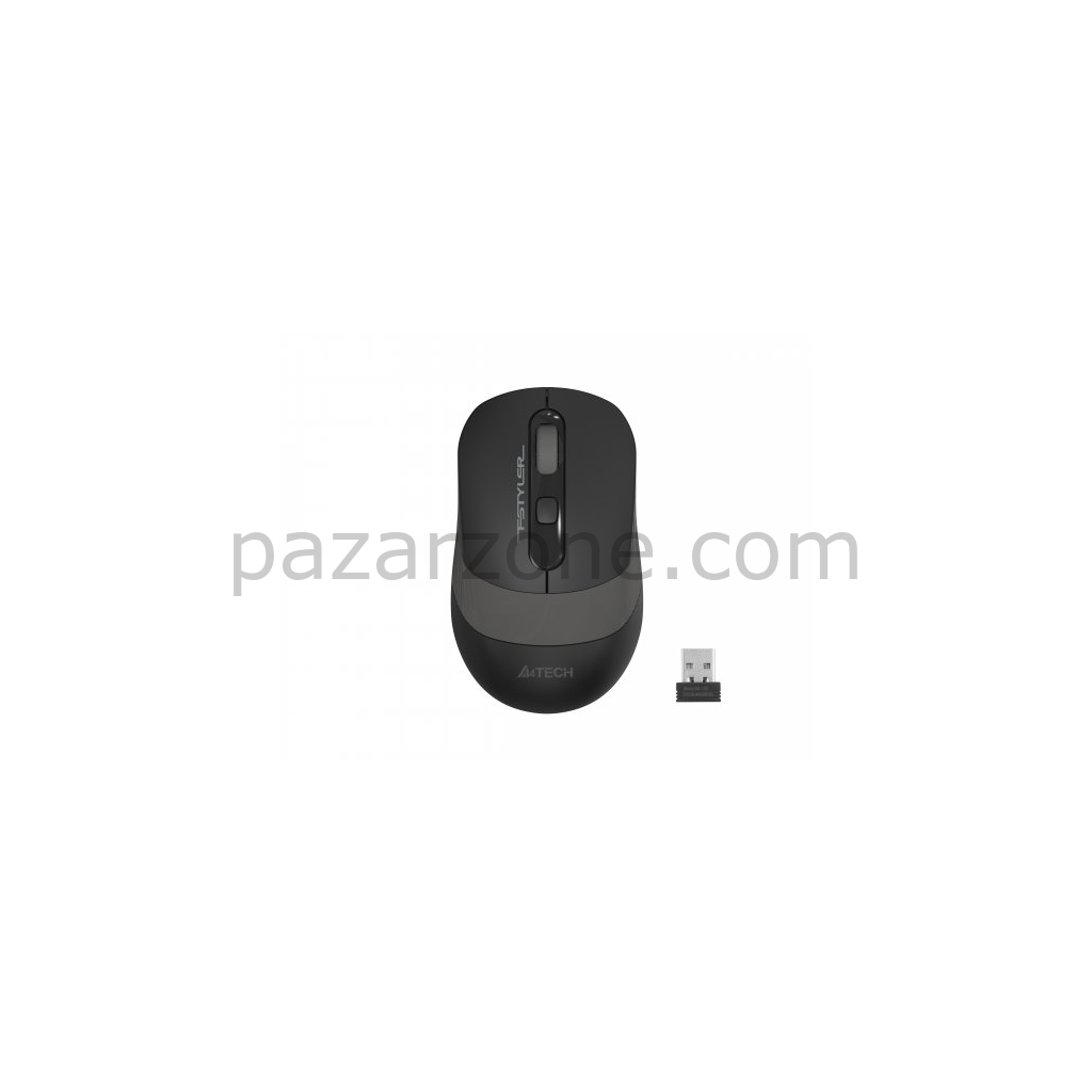 A4 TECH FG10S, Grey, SILENT, FSTYLER, 2,4Ghz Kablosuz, Optik Mouse, 10-15Metre, 4 Buton, Nano Alıcı