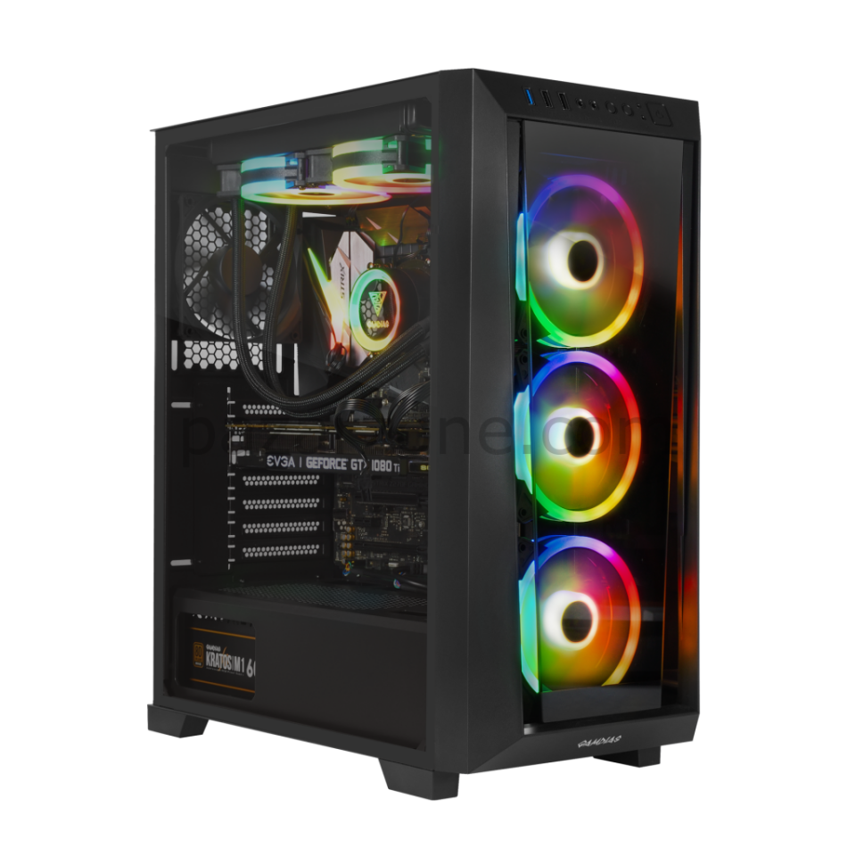 GAMDIAS TALOS M1 Elite, 850W, 80+ Bronze, Tempered Glass, ARGB, ATX GAMING KASA