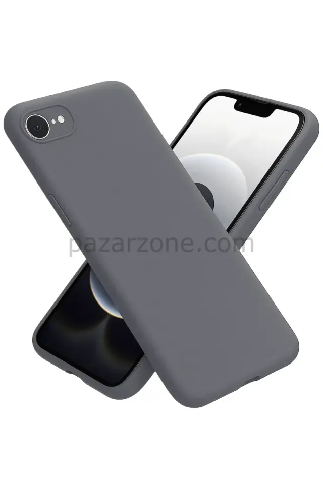 Newface Apple iPhone 16E Kılıf First Silikon - Gri