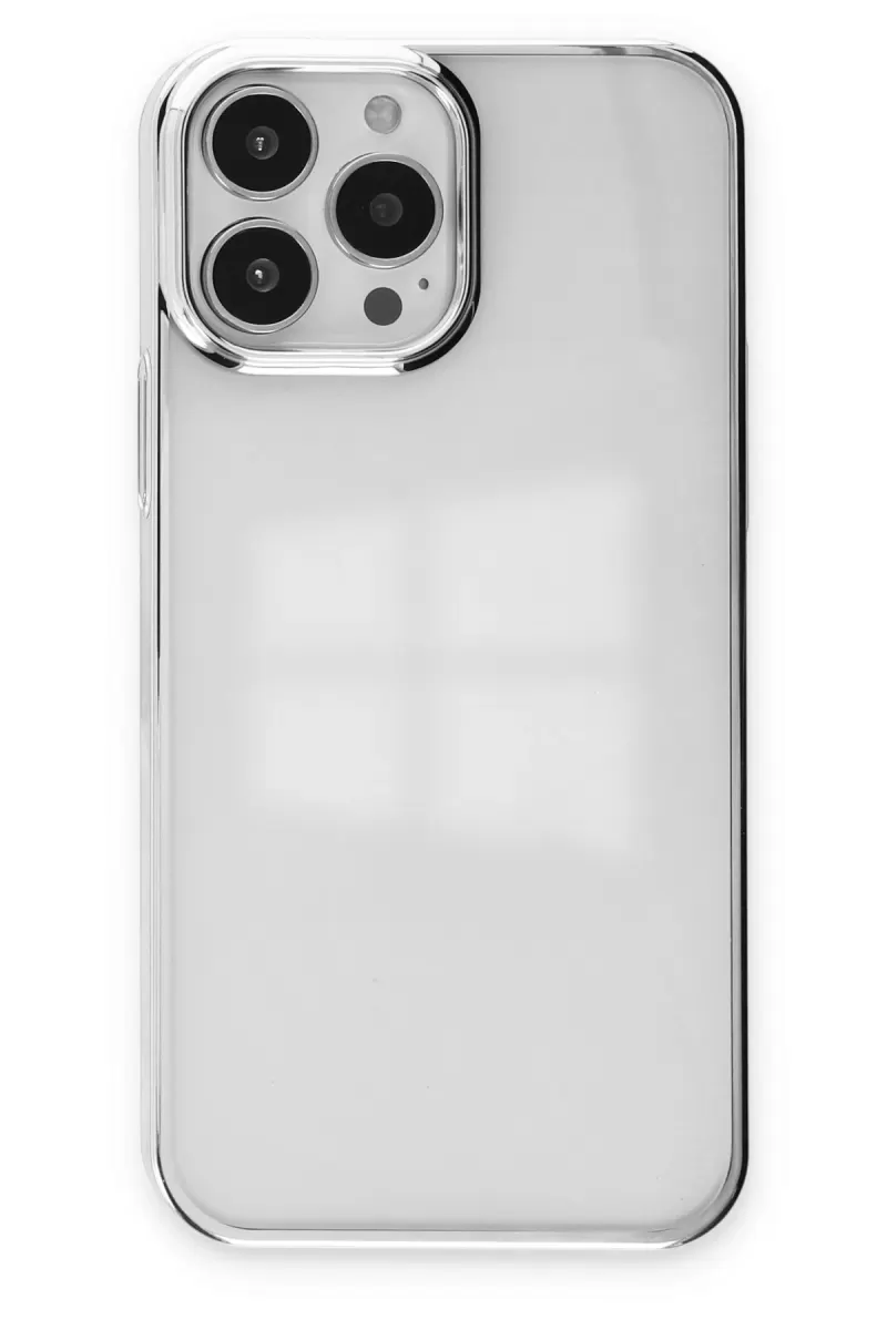 Newface Apple iPhone 13 Pro Kılıf Element Silikon - Gümüş