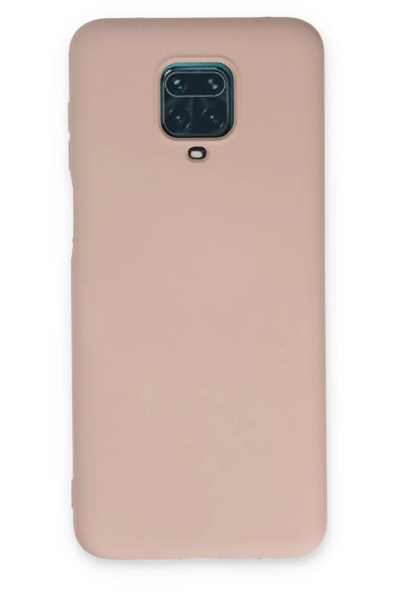 Newface Xiaomi Redmi Note 9 Pro Kılıf Nano içi Kadife Silikon - Pudra