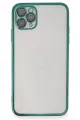 Newface Apple iPhone 11 Pro Max Kılıf Razer Lensli Silikon - Yeşil