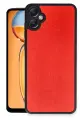 Newface Samsung Galaxy A06 Kılıf Aras Deri Kapak - Kırmızı