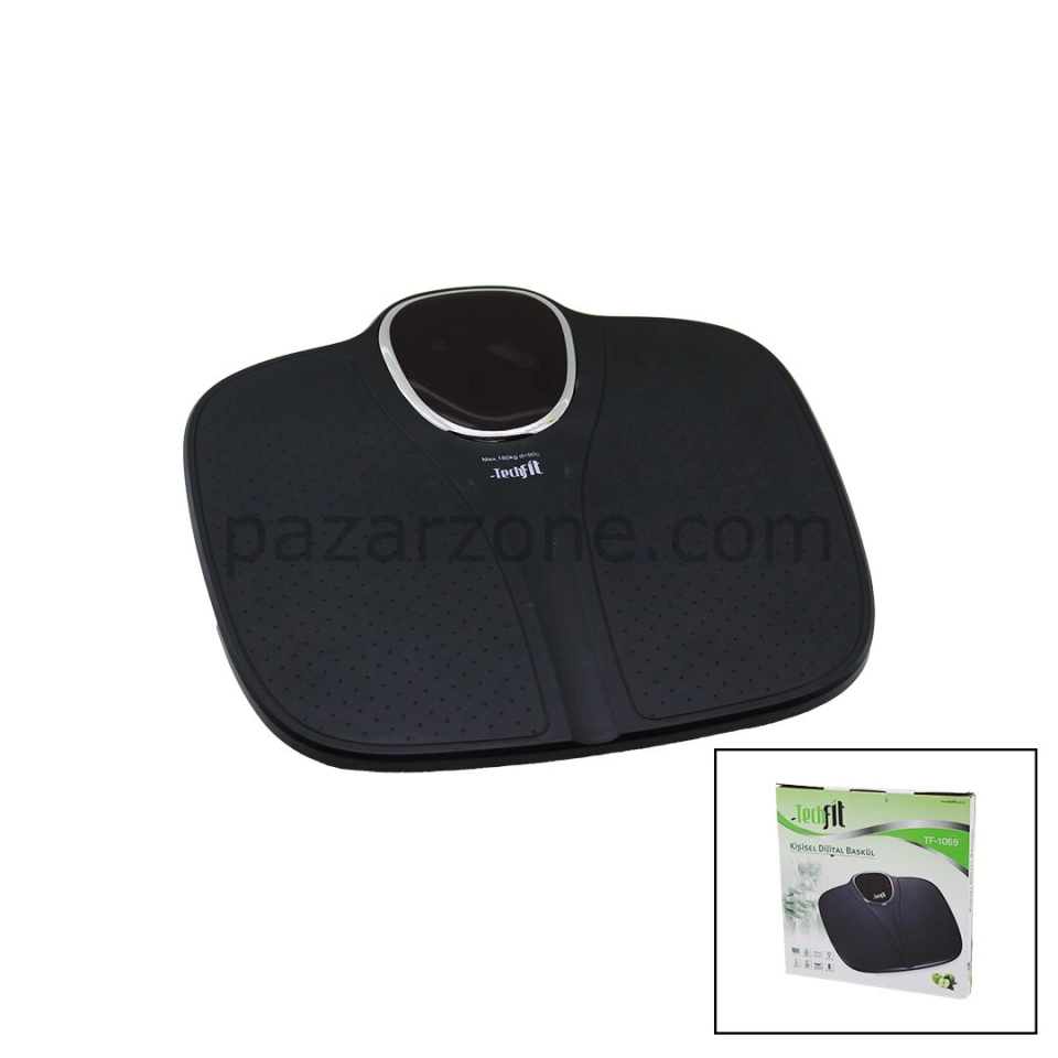Dijital Dizayn - Noktalı Zemin Dijital Baskül Terazi Tartı 180kg/100gr Lcd Ekran - Sensör - Oda ℃ Tf-1069