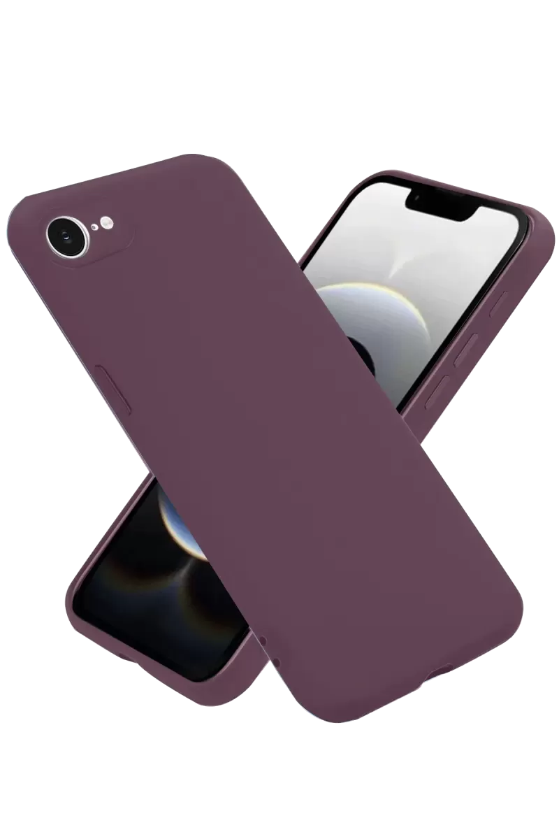Newface Apple iPhone 16E Kılıf First Silikon - Mürdüm