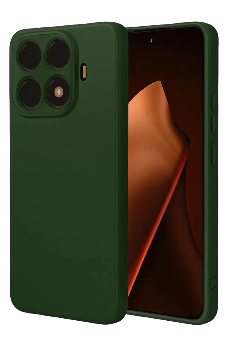 Newface Xiaomi Mi 15T Pro Nano içi Kadife Silikon - Koyu Yeşil