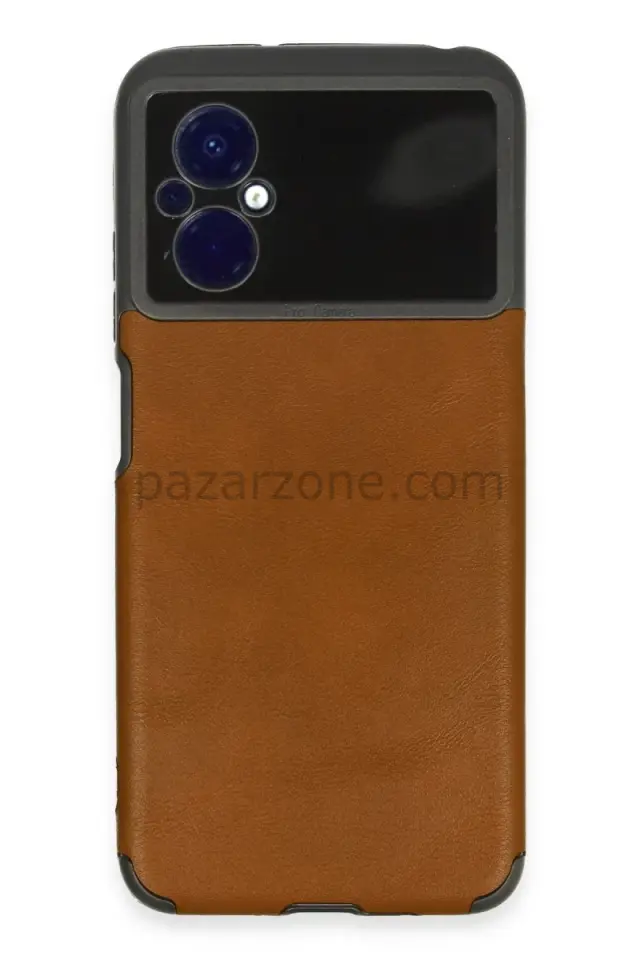 Newface Xiaomi Poco M5 Kılıf Loop Deri Silikon - Kahverengi