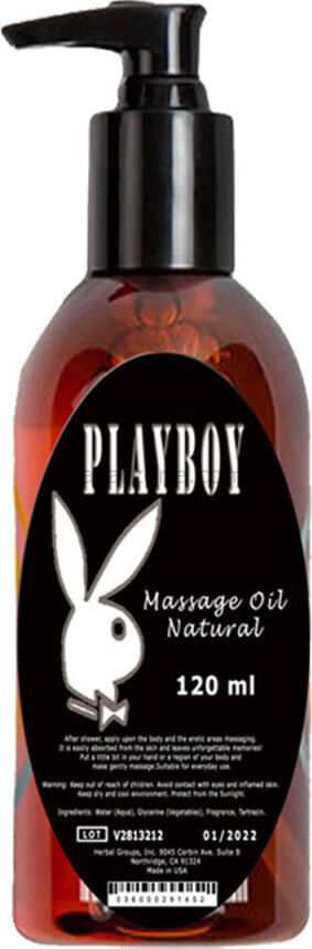 Playboy Masaj Yağı Naturel Aromaterapi 120ML ve Eron Plus  &  Ürünü / Playboy  Natural Massage Oil 120ML And Eron Plus Enlarger And Hardener