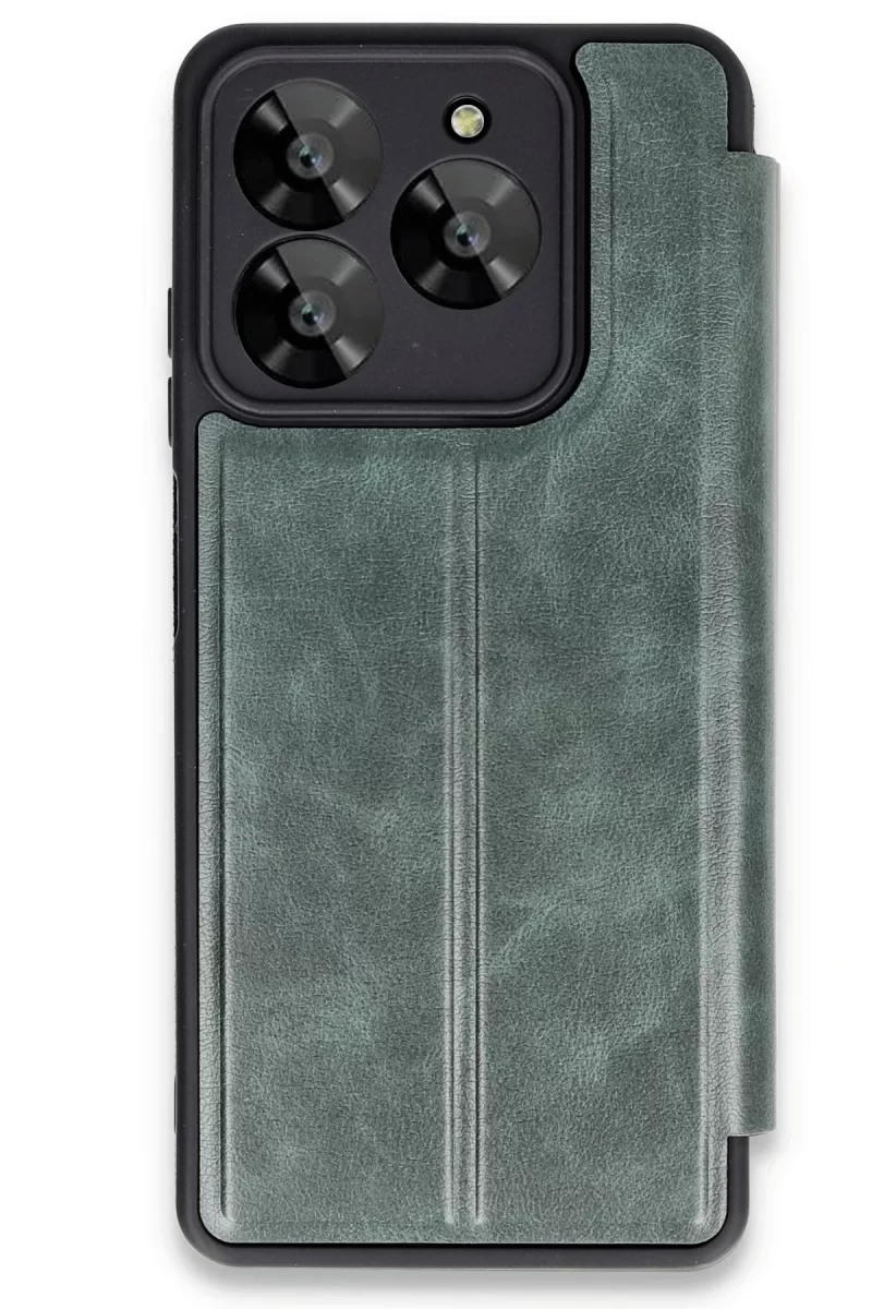 Newface General Mobile Era 30 Kılıf Flip Cover - Koyu Yeşil