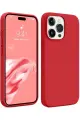 Newface Apple iPhone 15 Pro Max Kılıf First Silikon - Kırmızı