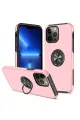 Newface Apple iPhone 13 Pro Kılıf Elit Yüzüklü Kapak - Pembe