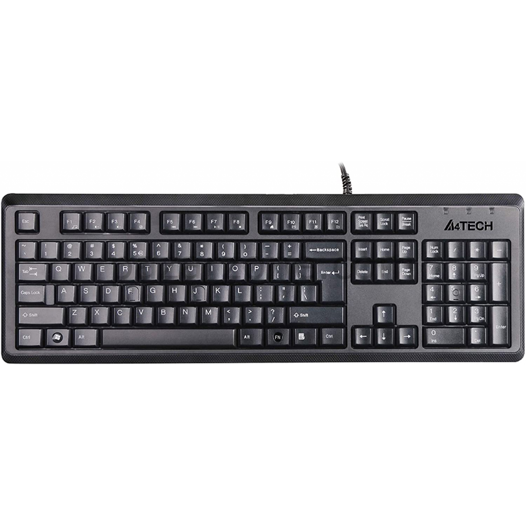 A4 TECH KR-92, Siyah, USB Kablolu, Türkçe Q, Multimedya, Klavye