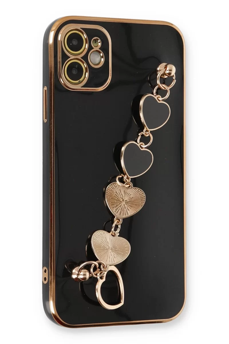 Newface Apple iPhone 12 Kılıf Esila Silikon - Siyah