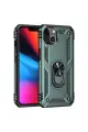Newface Apple iPhone 13 Kılıf Sofya Yüzüklü Silikon Kapak - Yeşil