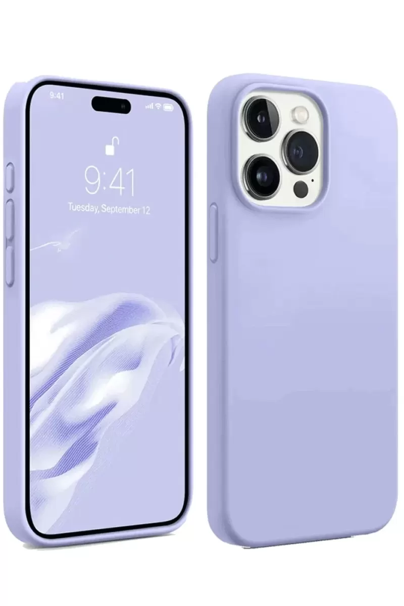 Newface Apple iPhone 15 Pro Max Kılıf First Silikon - Lila