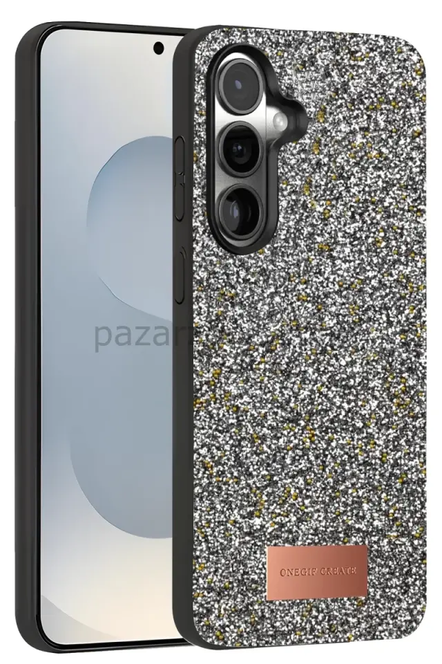 Onegif Samsung Galaxy S25 Plus Bright Simli Kapak - Gold