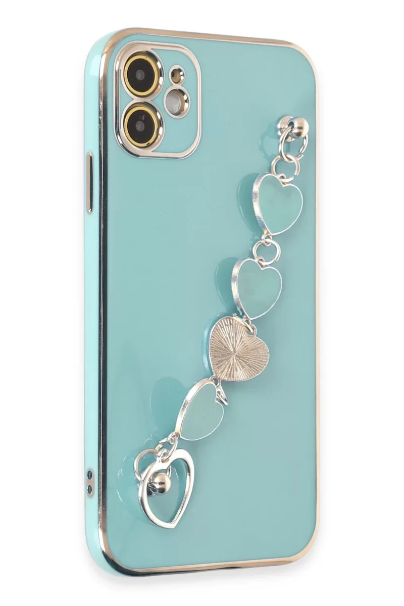 Newface Apple iPhone 12 Kılıf Esila Silikon - Su Yeşili