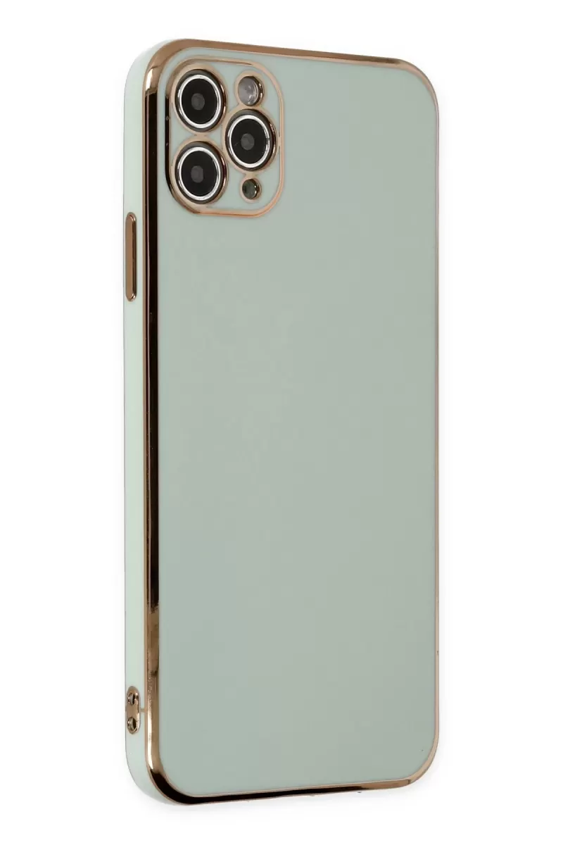 Newface Apple iPhone 11 Pro Max Kılıf Volet Silikon - Açık Yeşil